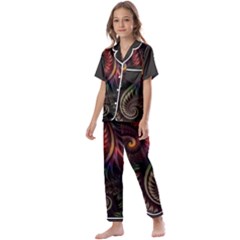 Fractal 1 Kids  Satin Short Sleeve Pajamas Set by 2607694c