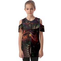 Fractal 1 Fold Over Open Sleeve Top by 2607694c