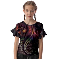 Fractal 1 Kids  Cut Out Flutter Sleeves by 2607694c