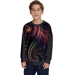 Fractal 1 Kids  Crewneck Sweatshirt by 2607694c