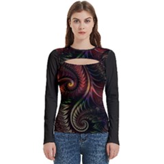 Fractal 1 Women s Cut Out Long Sleeve T-shirt by 2607694c