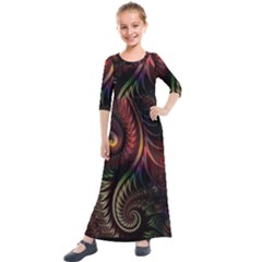 Fractal  Kids  Quarter Sleeve Maxi Dress by 2607694c