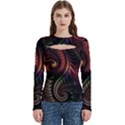 fractal  Women s Cut Out Long Sleeve T-Shirt View1