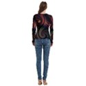 fractal  Women s Cut Out Long Sleeve T-Shirt View4