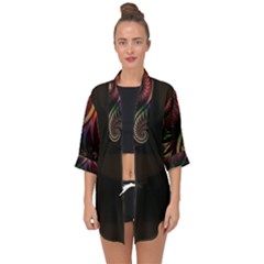 Fractal Open Front Chiffon Kimono by 2607694c