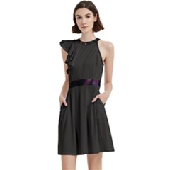 Fractal Cocktail Party Halter Sleeveless Dress With Pockets by 2607694c