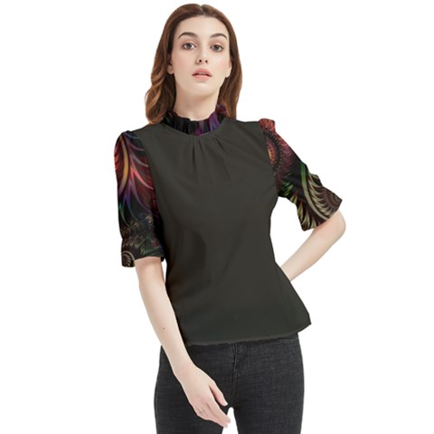 Fractal Frill Neck Blouse by 2607694c