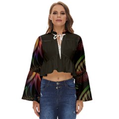 Fractal Boho Long Bell Sleeve Top by 2607694c