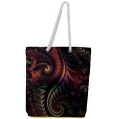 Gelb Fractal Full Print Rope Handle Tote (large) by 2607694c