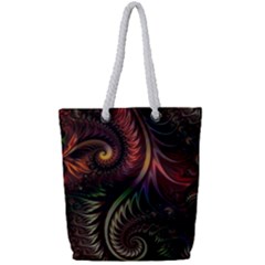 Gelb Fractal Full Print Rope Handle Tote (small) by 2607694c