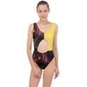 Gelb Fractal Center Cut Out Swimsuit View1