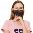 Gelb Fractal Fitted Cloth Face Mask (Adult) View1