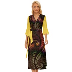 Gelb Fractal Midsummer Wrap Dress by 2607694c