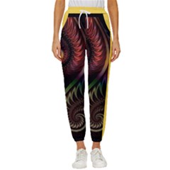 Gelb Fractal Women s Cropped Drawstring Pants by 2607694c