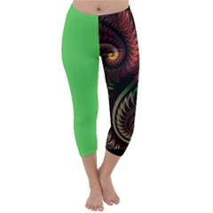 Grün Capri Winter Leggings 