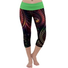 Grün Capri Yoga Leggings