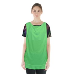 Grün Skirt Hem Sports Top