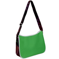 Grün Zip Up Shoulder Bag