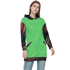 Grün Women s Long Oversized Pullover Hoodie