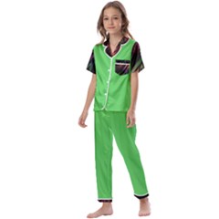 Grün Kids  Satin Short Sleeve Pajamas Set by 2607694c