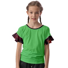 Grün Kids  Cut Out Flutter Sleeves