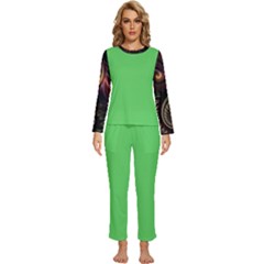 Grün Womens  Long Sleeve Lightweight Pajamas Set by 2607694c