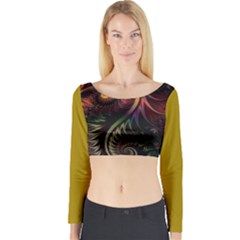 Fractal Long Sleeve Crop Top by 2607694c