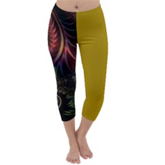 Fractal Capri Winter Leggings 