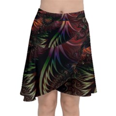 Fractal Chiffon Wrap Front Skirt by 2607694c