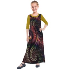 Fractal Kids  Quarter Sleeve Maxi Dress by 2607694c