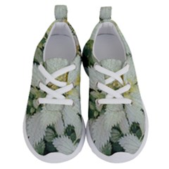 Enchanting Foliage Sharp Edged Leaves In Pale Yellow And Silver Bk Running Shoes by dflcprintsclothing