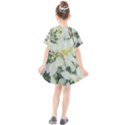 Enchanting Foliage Sharp Edged Leaves In Pale Yellow And Silver Bk Kids  Smock Dress View2