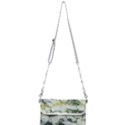 Enchanting Foliage Sharp Edged Leaves In Pale Yellow And Silver Bk Mini Crossbody Handbag View1