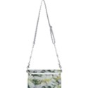 Enchanting Foliage Sharp Edged Leaves In Pale Yellow And Silver Bk Mini Crossbody Handbag View2