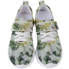 Enchanting Foliage Sharp Edged Leaves In Pale Yellow And Silver Bk Women s Velcro Strap Shoes by dflcprintsclothing