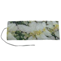 Enchanting Foliage Sharp Edged Leaves In Pale Yellow And Silver Bk Roll Up Canvas Pencil Holder (s) by dflcprintsclothing