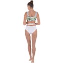 Enchanting Foliage Sharp Edged Leaves In Pale Yellow And Silver Bk Bandaged Up Bikini Top View2