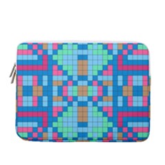 Checkerboard Square Abstract 13  Vertical Laptop Sleeve Case With Pocket by Ravend