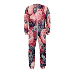 Vintage Floral Poppies Onepiece Jumpsuit (kids)