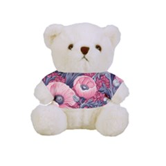 Vintage Floral Poppies Full Print Cuddly Teddy Bear