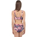 Vintage Floral Poppies Cage Up Bikini Set View2