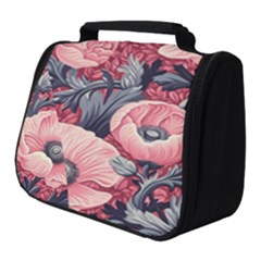 Vintage Floral Poppies Full Print Travel Pouch (small) by Grandong