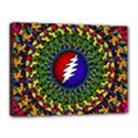 Grateful Dead Bear Pattern Canvas 16  x 12  (Stretched) View1