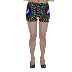 Grateful Dead Bear Pattern Skinny Shorts