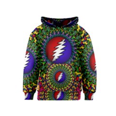 Grateful Dead Bear Pattern Kids  Pullover Hoodie by Maspions