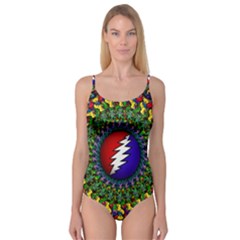 Grateful Dead Bear Pattern Camisole Leotard 