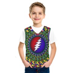 Grateful Dead Bear Pattern Kids  Basketball Tank Top