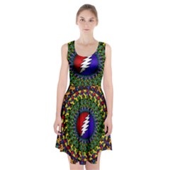 Grateful Dead Bear Pattern Racerback Midi Dress