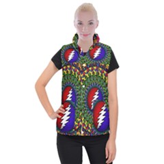 Grateful Dead Bear Pattern Women s Button Up Vest