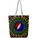 Grateful Dead Bear Pattern Full Print Rope Handle Tote (Small) View1